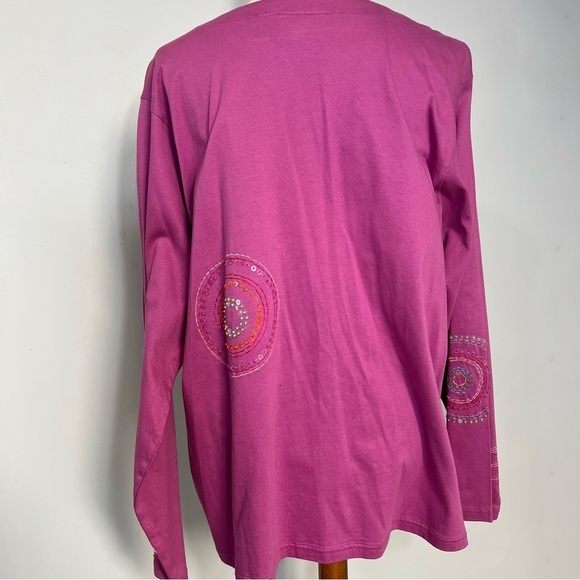 Michael Simon purple long sleeve top and skirt matching set coord set for spring - Picture 5 of 12